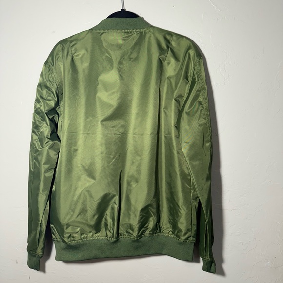 Asstseries military Bomber Jacket Green W/Orange Lining XXL US: L - Picture 4 of 4